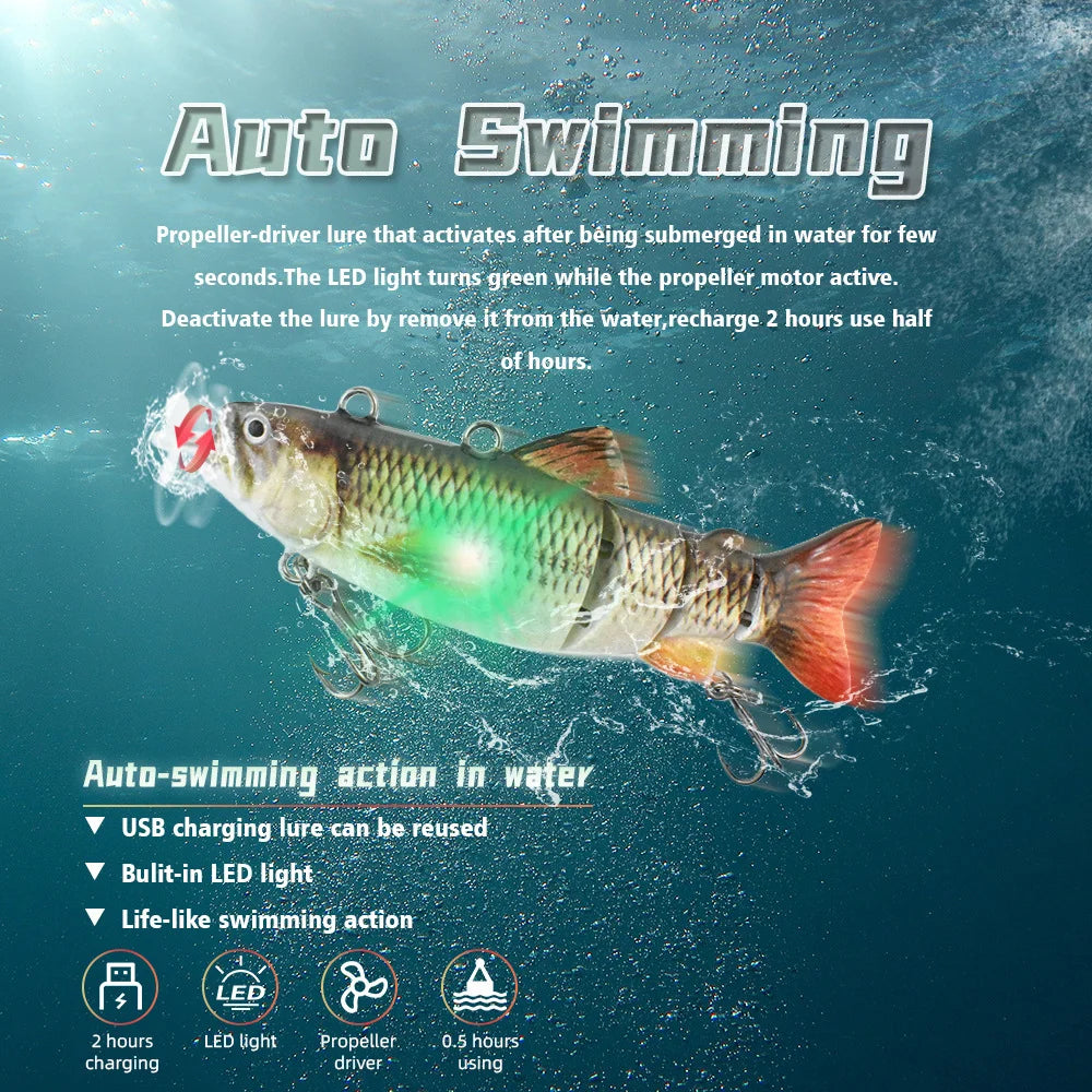 LED Lights Auto Swimming Lure