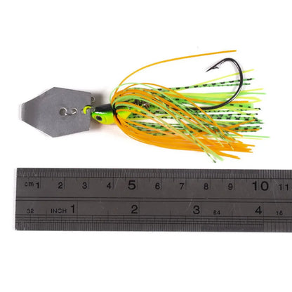 Blade Metal Bass Lure with Rubber Skirt