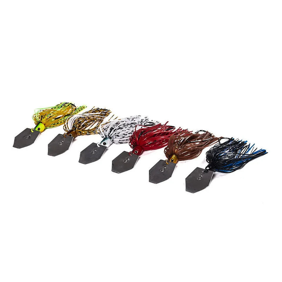 Blade Metal Bass Lure with Rubber Skirt