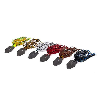 Blade Metal Bass Lure with Rubber Skirt