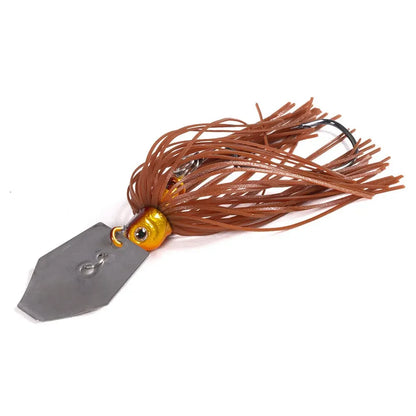 Blade Metal Bass Lure with Rubber Skirt