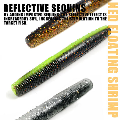 Floating Worms Bass Fishing Lure