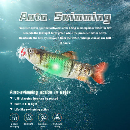 LED Lights Auto Swimming Lure