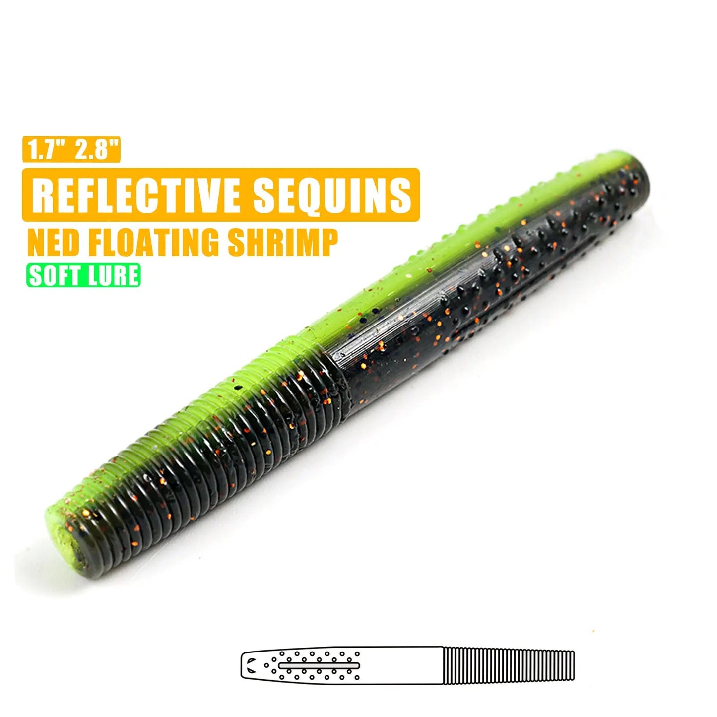 Floating Worms Bass Fishing Lure