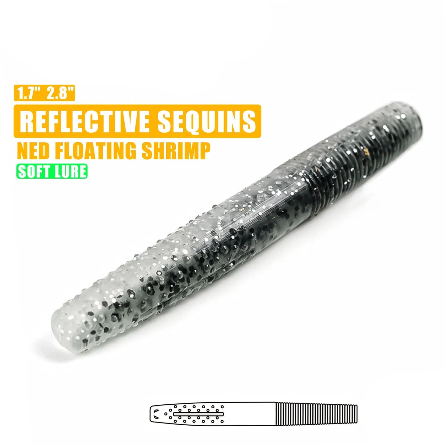 Floating Worms Bass Fishing Lure