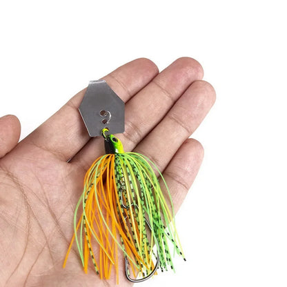 Blade Metal Bass Lure with Rubber Skirt